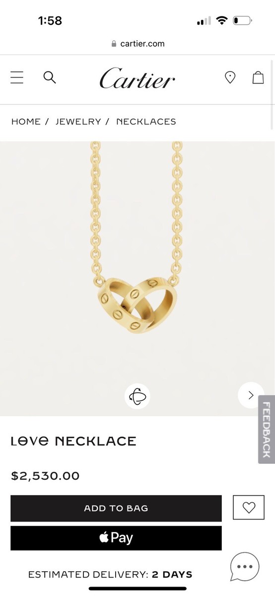 Cartier LOVEペンダント LOVE# pendant, paved