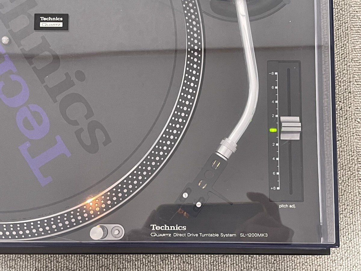 Technics SL-1200MK3 Black with Dust Cover Direct Drive DJ
