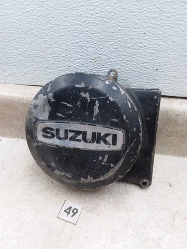 Suzuki TM400 TS400 Engine Mag Stator Cover 1970s CRACKED #49 ANX ARP E12