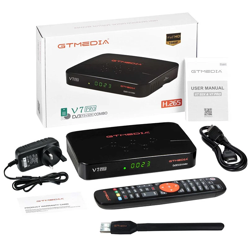 GTMEDIA HD Satellite Receiver DVB-S2/S2X/T2 Sat Terrestrial Set Top Box USB WIFI - Image 4 of 4