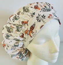 Fox Owl Print Size Medium Medical Bouffant Scrub Cap Surgery Hat
