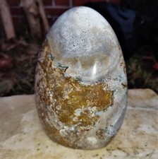 Oceanjaspis Skulptur Ozeanachat 0,95Kg Ozeanjaspis Gelassenheit Augen Achat Zen