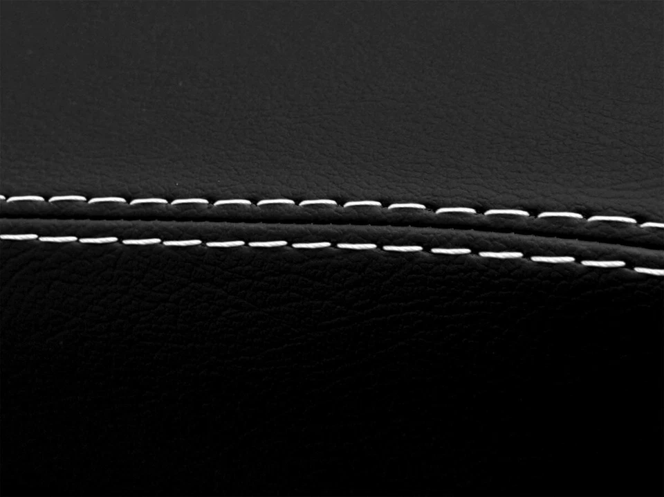 Bota de cambio manual de cuero Dodge Challenger STR8 2008-2014 puntada blanca Foto 3 de 4