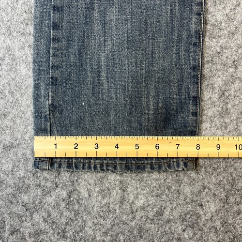 Armani Jeans Bootcut 26 32 Relaxed Fit Low Rise Waist Chambray Y2K Mid Wash Blue - Bild 4 von 15