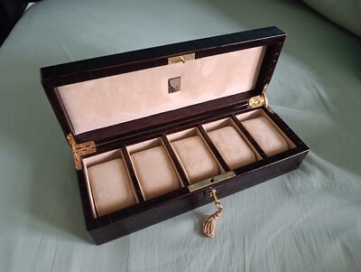 Aspinal of London piece Genuine Leather Brown Watch Box