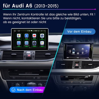 9'' Android 13 Autoradio Carplay Für Audi A6 2013-2015 GPS Navi 4G WIFI SWC 4+64G