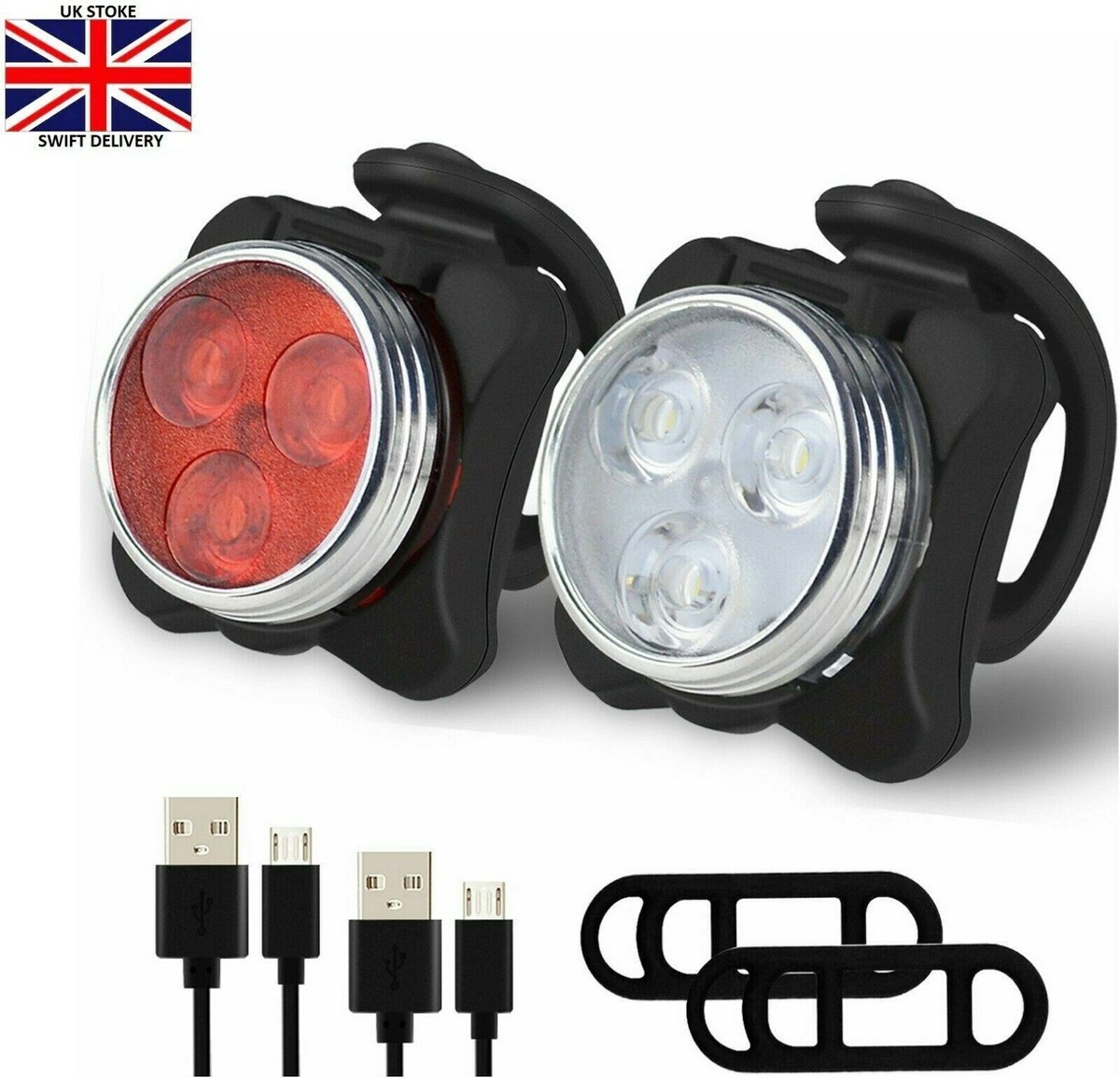 Waterproof Super Bright LED Bike Light USB Rechargeable