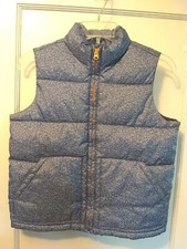 Old Navy Puffer Vest Full Zip Blue White Size M 8 10 Space Dye print Boys Girls