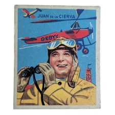 1934 National Chicle Sky Birds #43 JUAN DE LA CIERVA Trading Card (R136)