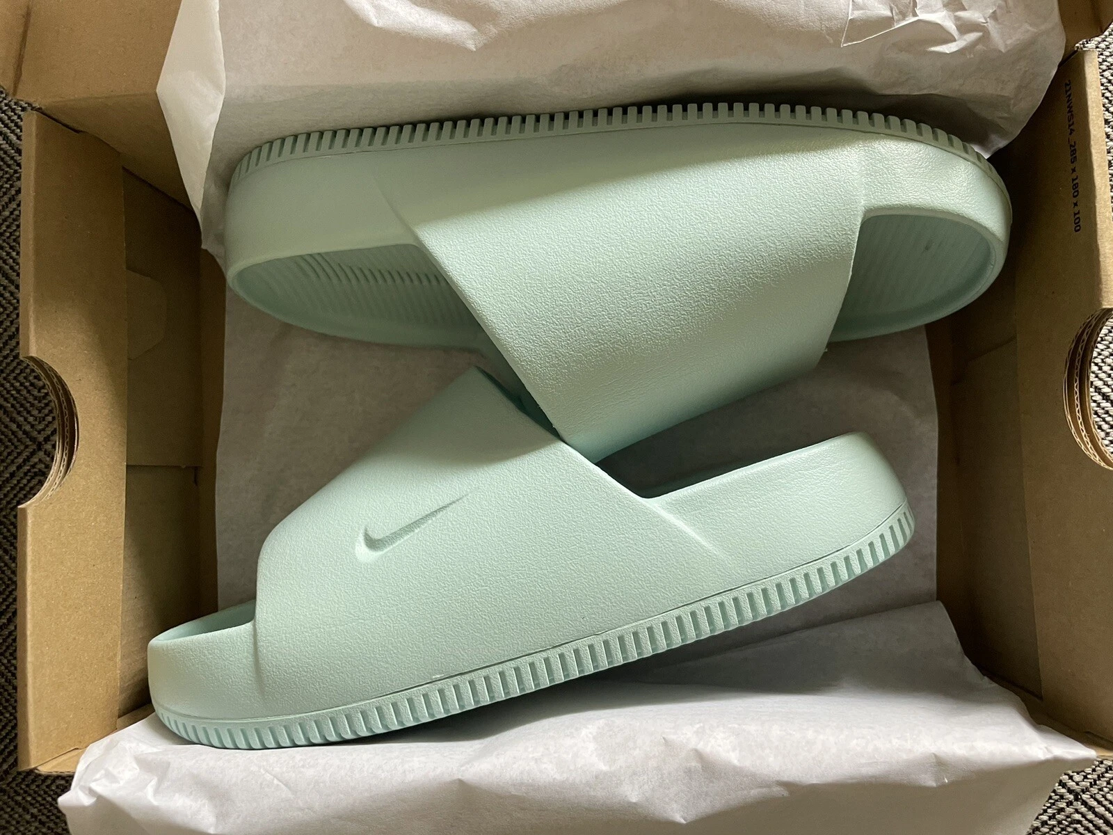 DS Nike Calm Slide Jade Ice taglia 6W 4 5M in mano DX4816 300