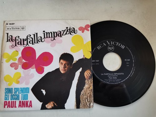 PAUL ANKA Der verrückte Schmetterling / Deine Augen sind wunderschön 7" 45 Baptisten M-