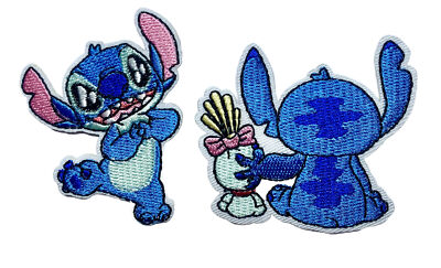 Iron On Patch - Stitch With Scrump Set- Kawaii Anime Eyes US SELLER