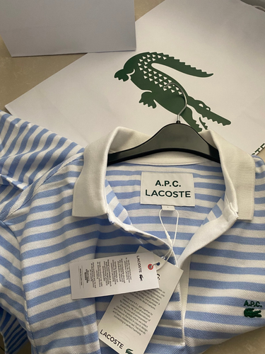 New Lacoste Womens Stripe Polo T-Shirt Size L ,RRP £125, Brand New Tagged - Picture 2 of 9