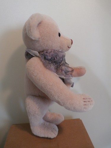 Steiff mohair peachy pink bear Louise 33cm Alpaca rose Club 4121220 NEW - Picture 4 of 7