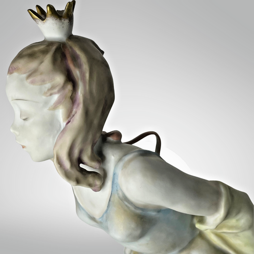 Vintage Rosenthal Prinzessin & Frosch Figur Gronau 1703-12 matt lackiert RAR Germany - Bild 2 von 18