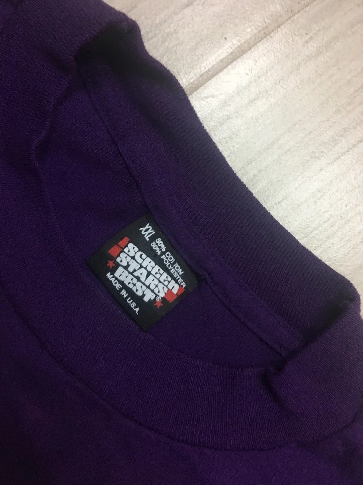 Camiseta vintage Screen Stars Best I Surviv 93 Mardi Gras púrpura talla XXL Foto 4 de 4