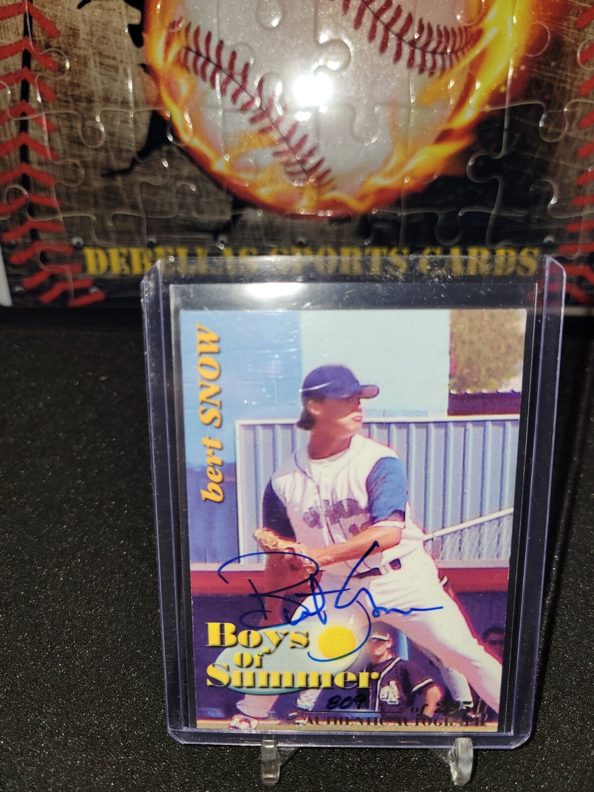 2001 Royal Rookies Throwbacks Boys of Summer /2950 Bert Snow Rookie Auto RC