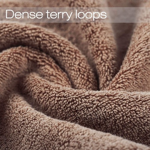 Bathroom Hand Towels 100% Cotton Face Towels 13 X 28 Inches brown - Picture 4 of 7