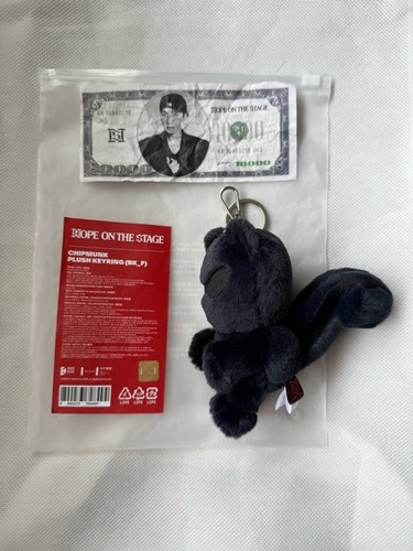 NEW! J-Hope Hope on the stage Chipmunk Plush Keyring Keychain with Jhope Money - Afbeelding 1 van 5