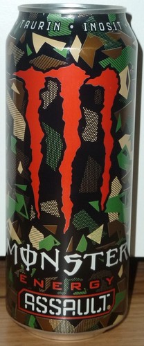 rare MONSTER ASSAULT energy drink 500ml camouflage empty can GERMAN APEX LEGENDS
