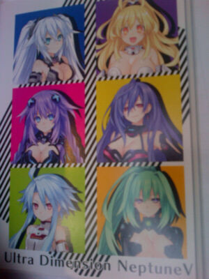 Ultra dimension Neptune V 10 POSTCARD BOOK Neptunia Tsunako hyperdimension