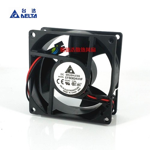 DELTA Fan EFB0824VHF DC24V 0.30A 80*80*32mm 2 wires axial cooling fan - Picture 1 of 2