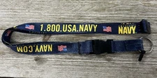 Vintage US Navy Lanyard With Detachable Keychain