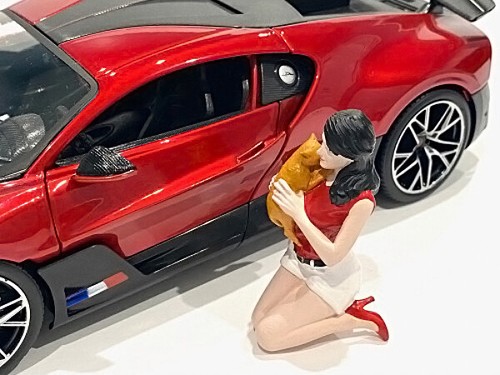"GIRLS NIGHT OUT" GIGI W/ CAT FIGURINE 1/18 SCALE MODEL AMERICAN DIORAMA 76304 - Picture 3 of 3