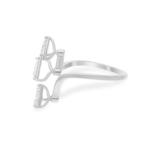 Anillo de diamantes naturales SI/HI de 1,41 quilates de oro blanco de 14 k regalo de aniversario para mujer - Imagen 4 de 9