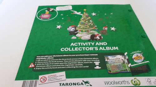 Woolworths New Super Animals Activity Album with 87 Twin Cards Christmas Edition - Picture 5 of 11