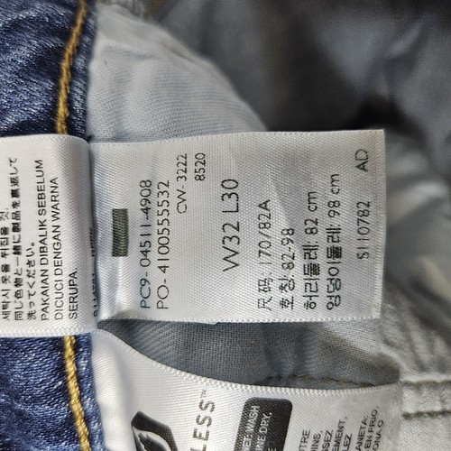 Levi's 511 Jeans Mens Size 32x30 Standard Slim Fit Dark Wash Blue Stretch Denim - Picture 7 of 7
