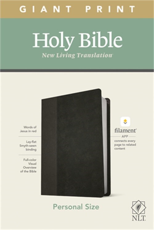 NLT Personal Size Giant Print Bible, Filament Enabled Edition (Red Letter, Leath Falak Tayyeb