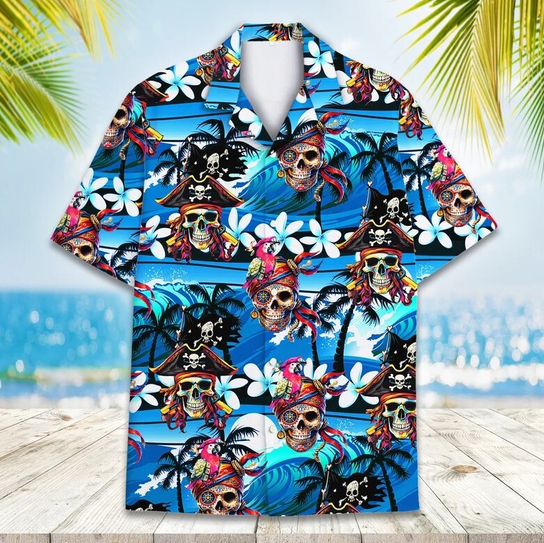 Pirate Hawaiian Shirt For Men Women, Pirate Shirt Men Summer | eBay