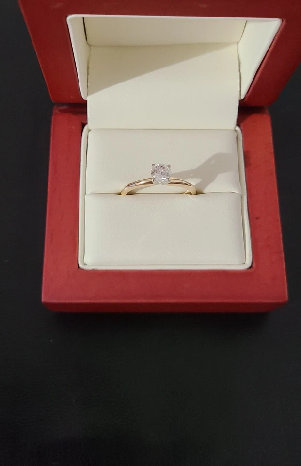 14kt Yellow Gold IGI Certified Half Carat Solitaire Diamond Engagement Ring 14k - Image 2 of 4