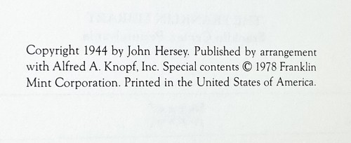 A Bell for Adano SIGNED by JOHN HERSEY; Franklin Library Limited Edition - Picture 4 of 12