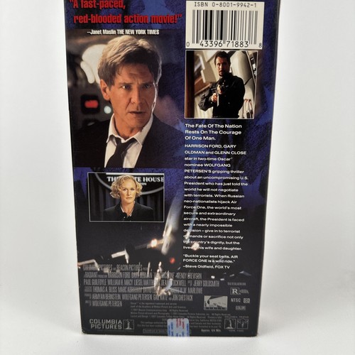 Air Force One VHS Harrison Ford 1997 Columbia TriStar Action Movie Used - Picture 3 of 8