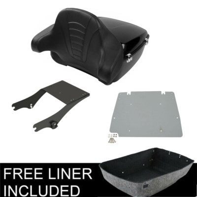 King Pack Trunk Backrest Mount Plate Fit For Harley Tour Pak Road King 1997-2008