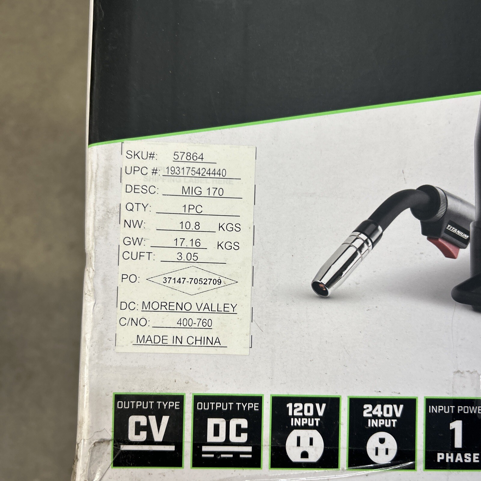 titanium-mig-170-professional-welder-with-120-240v-input-new-mig170-ebay