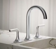 Kohler Occasion K-27008-CP Polished Chrome Cane Spout Bathroom Faucet w/Handles