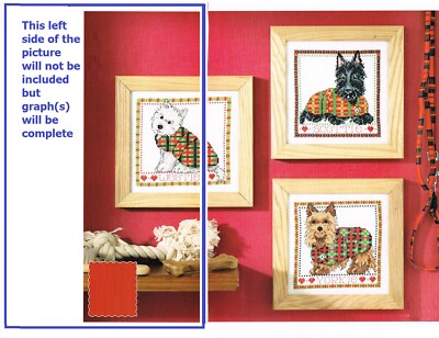 TARTAN TERRIERS  CROSS STITCH  PATTERN ONLY -  HH  C