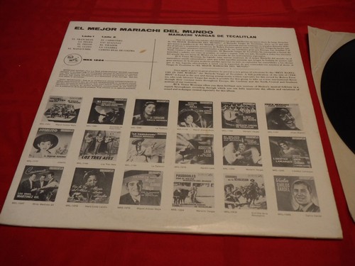 Mariachi Vargas De Tecalitlan El Mejor Mariachi Del Mundo 1960 LP MKS-1224 - Imagen 7 de 8