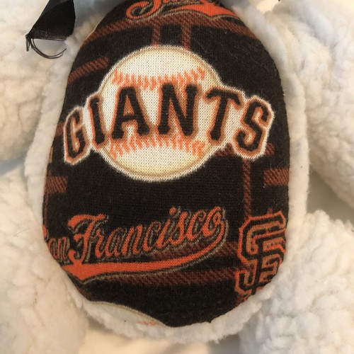 MLB Béisbol San Francisco Giants Oso de Peluche Blanco con Logotipo de San Francisco - Tamaño Mediano - Imagen 2 de 4
