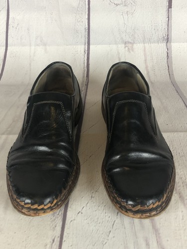 Galizio Torresi 6008 Black Leather Slip On Shoes Loafers Men Euro 43.5/ US 10.5 - Picture 2 of 12