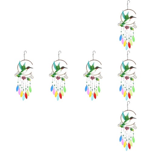 6 Pcs Metal Wind Chime Pendant Hummingbird Handicraft Indoor Hanging Decor - Picture 4 of 12