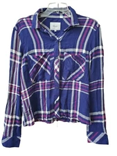 Rails Women's Plaid Flannel Long Sleeve Button-Up Shirt Size XS