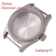 36mm 20Bar Tandorio Pilot Titanium Watch Case For NH35A NH36 2824 Automatic Part
