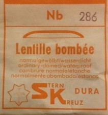 Uhrenglas Schalenform normalgewölbt Nb  Sternkreuz (1 Stück freie Auswahl)