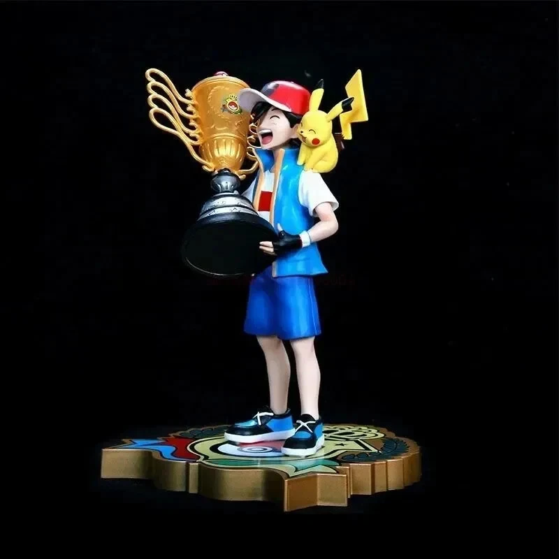 Ash Ketchum Campeón y Pikachu Pokemon Entrenador Coleccionable Estatua Figura Modelo Foto 2 de 4