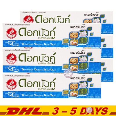 Twin Lotus Dok Bua Ku Everfresh Herbal Toothpaste 100g x 6