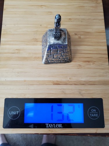 Antique Silver (.900) Ancient Builder Pyramid & Inca Maya Aztec Mexico Bell 132g - Picture 11 of 11